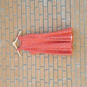 Copper Key dress, size M, salmon/pink color with white and blue floral print